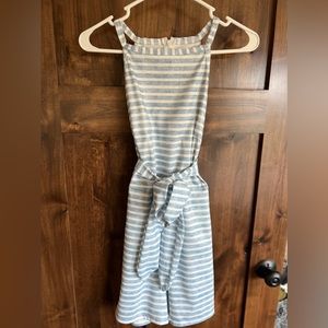 Women’s blue and white strip romper